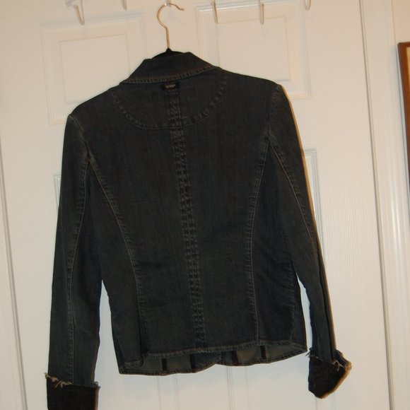 GAP Stretch Women's Dark Blue Denim Jean Jacket Size Medium - Picture 5 of 12